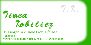 timea kobilicz business card